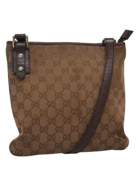 GUCCI Handbags - Authentic GUCCI GG Canvas Shoulder Bag Brown 257246